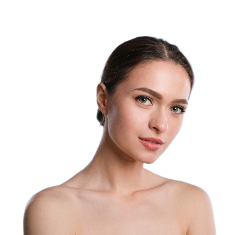 Woman with smooth skin, showcasing Dermal Fillers for jowls that lifts sagging jawline at Aesthetica Medspa in Paramus, NJ